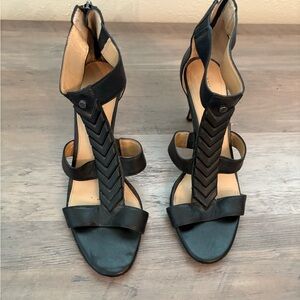 ANTONIO MELANI Black Strappy Heels